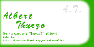 albert thurzo business card